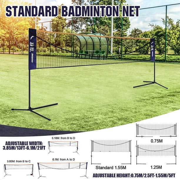 20ft Foldable Badminton Net Outdoor Volleyball Professional Training Sport Gift